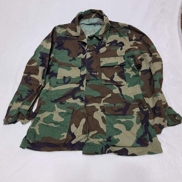 Military Coat DLA100-83-C-0408 Camouflage Combat Woodland Pattern Size L Long - Picture 14 of 14